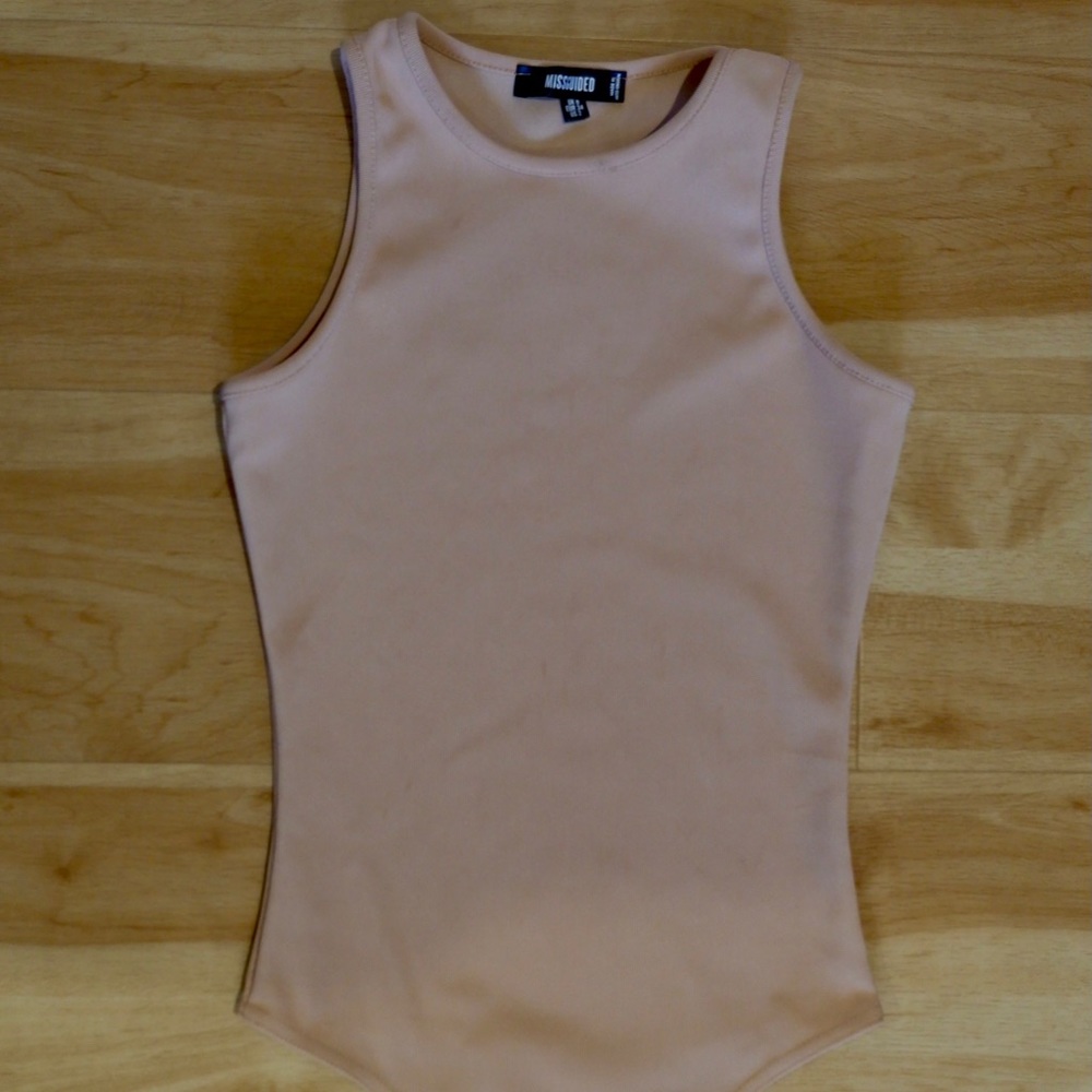 Ribbed Crew Neck Bodysuit